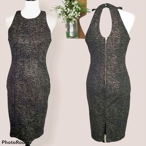 Bisou Bisou Black and Gold Cocktail Dress 8